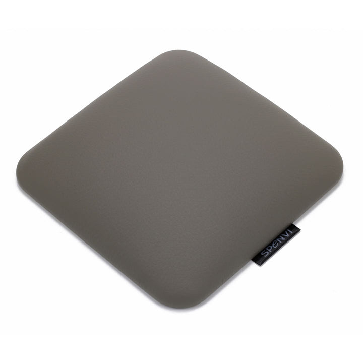 Top view of ergonomic square SPENVI nail tech leather elbow cushion Mini gray for professional manicure tables. #color_gray