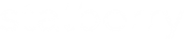 White Stalberry logo text on a clean background